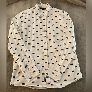 Michael Kors Mens Long Sleeve Button Down Dress Shirt
